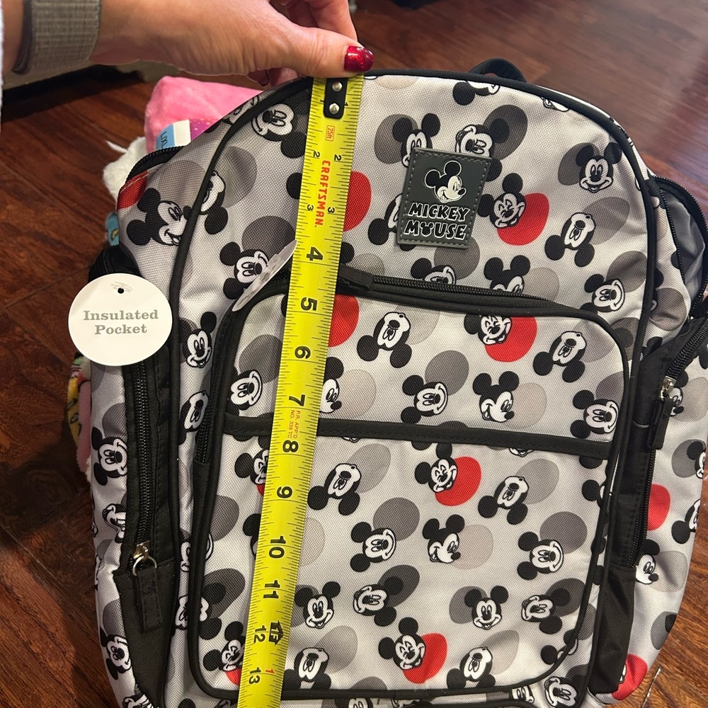 Disney Mickey Mouse Gray and Red Backpack - Picture 3 of 4